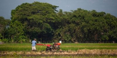 farmer working in rice plantation using tiller tractor. paddy farmer prepares the land planting rice. farmland with agricultural crops in rural areas Java Indonesia SSUCv3H4sIAAAAAAAACmxVS2/jOAz+K4HO9Y5kya8ci73sYHdQYI/NHGhLSTS1LUOS0ymC/vclZXumSRcFUosiP5IfH7qyFoLt2P7KbN/PIXqI1o1szx+YN6M2Pn0abaPzFvp0aiF25xEGw/bs26Ng7w8sRIhzMIGAOm8Q5GIG8C8msr18YIPtvAvRdS8TOmF7gSJHjkxvBjPGkLQm+zMC26sH1mEkbjjGSdweczyitw6iOWE8i781g2f0DOiOfcNQvGEY1Nzi8d+XN4xwu3ycba/teApf/oZRU4jhl+Y/NnSm72E0DoN8//7A4GTG7o2chPMco/EpB/TF0EhIhioXq407Y7okTdfZ0bmIll/cxfizAU1qGkkZQrRE2jMTXBCAKvE353Tf2tPCz9lFRypPxk09ZUFxhg4mTJZwzOSCjUktrIHkDd1AD8PbKlHQVoLXVVapUmZKg8lAKMhMXed1WxfABZDNfakwMpnTxX11EqpU9FOw7+9YA4+XkCr+zHJZ1TnXbca7UmfKdG0GvNHZUXBtoGqqBtDqgb28IoVDKtqENCeHpZBIBl6evDFjkuSiKkkyLoUkES+4/CWiNvwgi95NtluFuZSJDTdH7ZxfFevkwYwX691IKS1y1aSwsOkvJpkLXiqZ6tFvrC+oTZMiwk6DxbQSiSdsmDE1HytLzmsS/TVqZG5TFDxPUm87szta0+vEWClFUWzy1YVK2cAJRXP/O3NVJ9fInIdVF40VyY7gh8WLapLxV7gsbguxkepeF5hcLiYUwgLCeQL2HwjdUF5vUS7WvN7kePIQUh4Vb+oqdZKbx+jfAk7DDRZyi7sDe2nxIYSosQerLXraL6kH6kTnq8M+3ERVvWnhvN5wkZpnXVRL9onLM/iLCWtX1TKpEpX28lv3FwRo/XZTCYy0wyW3ahWpi6Z+oU9wiT2+SbZwqkolreDs2nx1lfiavJlg26Q4HkoVqti6atUUCIdjBLO2OO9XdnHYwrQHUThhCyQnn5cpTg5uoYVOJml1RcQEj7CMton5GWlt07HgtJnvJxkBlp5joqD7yY26+CiWjMbbxTMV4roVFi+aBvE7XPseBqdpYNifP+xu93TGarhhp3ZP3qFK79wELe6u/REzMlSXEBBFr4L3baEjPH6PLtIWoQWjca9TYDIXoinTX503JdZie2HOFg0pmiubsRSQMr1+fl8KVePUy0Z9JiDdlbKRNb1bcztYXOwLyv9qVkWBz9V9Heguz7ErJLGVXFsa7c8oTOSo2/CCfUYZ575Hc0vlahUvDYc6q1oAXKLQZg0GmYHsuISuNTm0CLGkTW/E/aOEUZowpf+gXYuTsIk/Pj54FLn0x/R19+qQ6u37QpnDeKeztgz5Wd4cgTkcnR/SC4urAWNKfYAdPUE8o/Dr/nB4hN7uci7qw+GIUIfDBCOEXX44PHHcK3kl//gxndj7fwAAAP//AwBS+VoElAgAAA==
