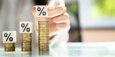 Percentage Sign Discount. Interest Rate And Insurance